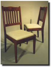 Chair, koa with cloth seat