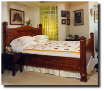 Bed, king size, curly koa, ohia