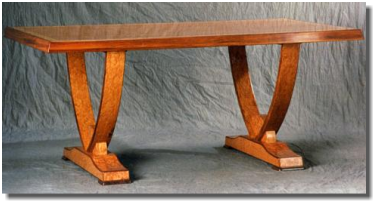 Dining table, 40 x 80 x 30h, bluegum eucalyptus, koa