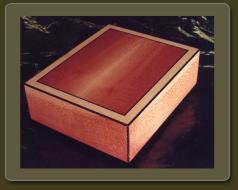 Box, 9 x 15 x 4"h, macadamia nut, pheasant wood