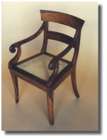 Chair, curly koa, hand-carved seats